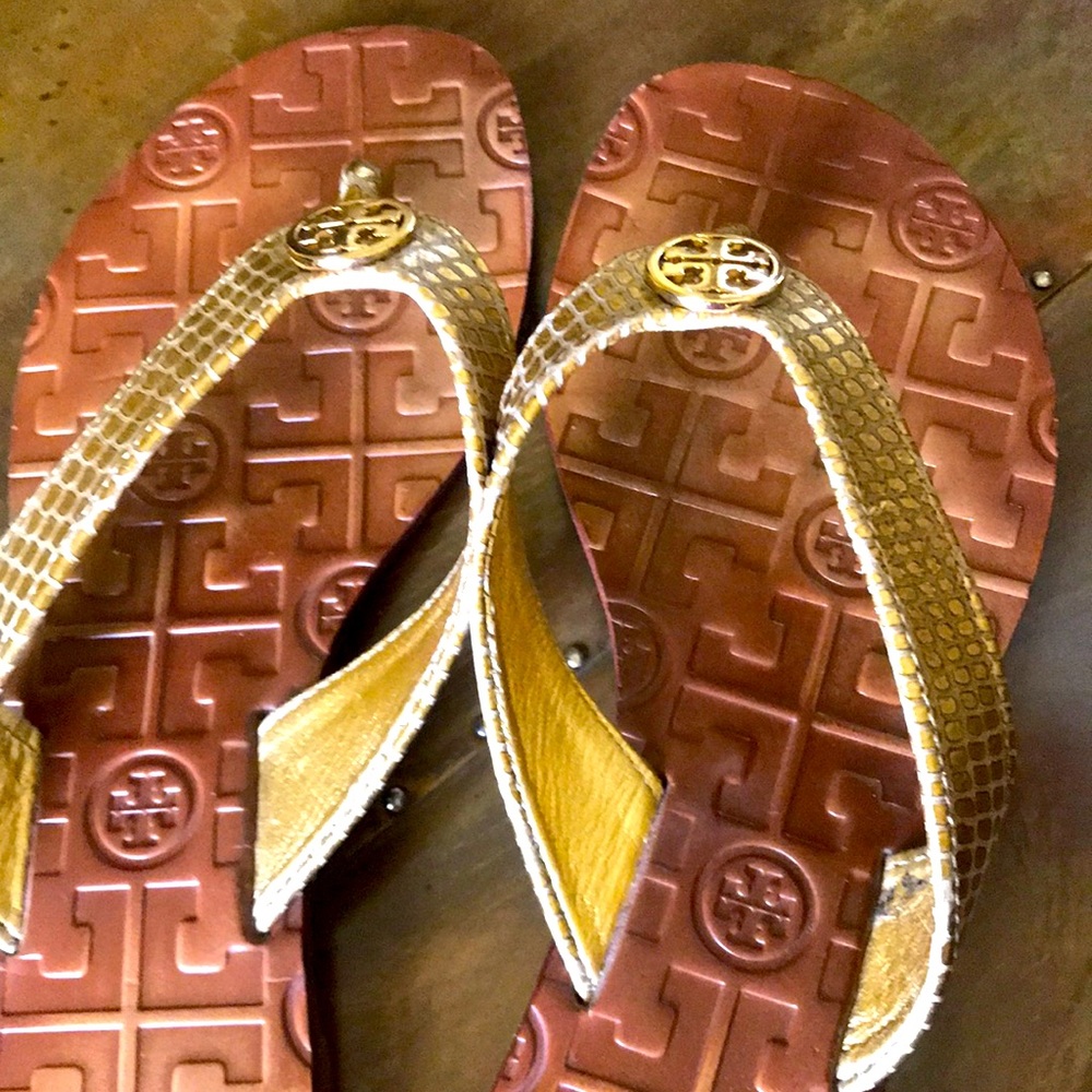 Gold Tory Burch sandals